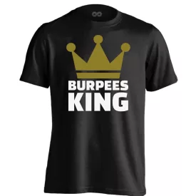 Burpees King crossfit férfi póló (fekete)