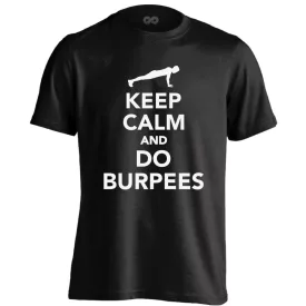 Keep Calm And Do Burpees crossfit férfi póló (fekete)
