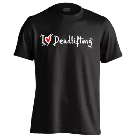 I Love Deadlifting crossfit férfi póló (fekete)
