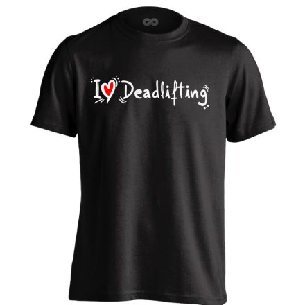 I Love Deadlifting crossfit férfi póló (fekete)
