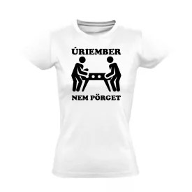 Pergetős csocsós női póló (fehér)