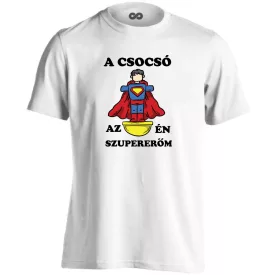 Szuper csocsós férfi póló (fehér)