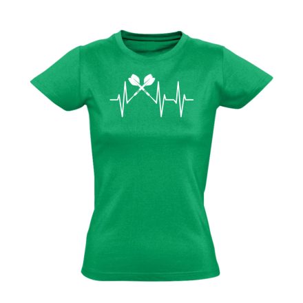 Darts szívhang darts női póló (zöld)