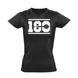 180as dobás darts női póló (fekete)