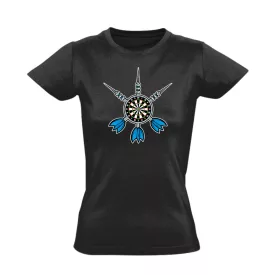 Triumvirátus darts női póló (fekete)