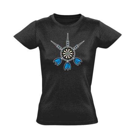 Triumvirátus darts női póló (fekete)