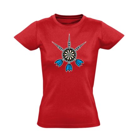 Triumvirátus darts női póló (piros)