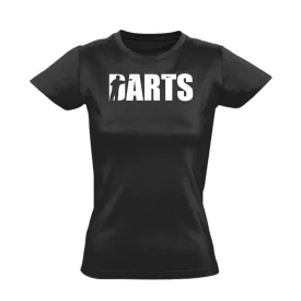 Dobós sziluett darts női póló (fekete)