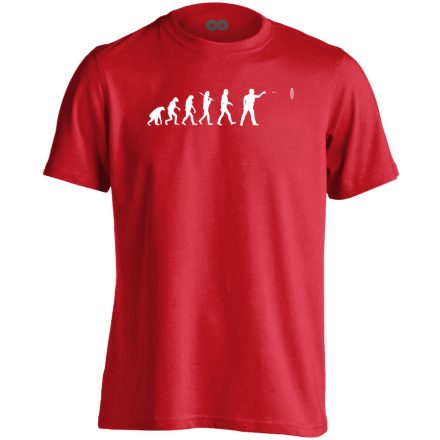 Evolúciós darts férfi póló (piros)