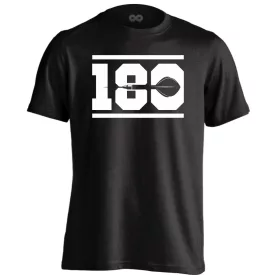 180as dobás darts férfi póló (fekete)