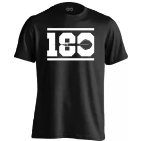   180as dobás darts férfi póló (fekete) akciós póló - XL