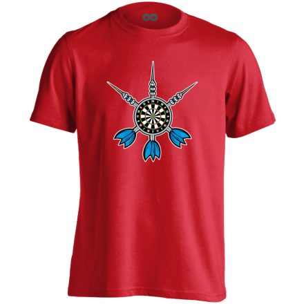 Triumvirátus darts férfi póló (piros)