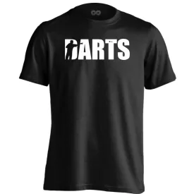 Dobós sziluett darts férfi póló (fekete)