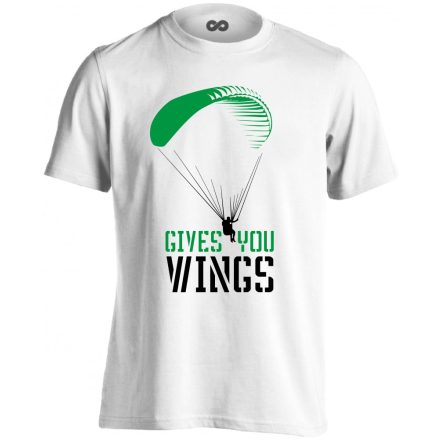 Gives You Wings siklóernyős férfi póló (fehér)