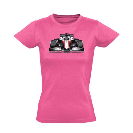 Szembenéz autós női póló (rózsaszín)