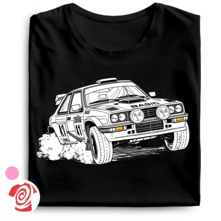 Rally művészete autós női póló (fekete)