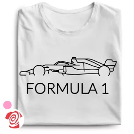 Egyszerű forma 1 autós női póló (fehér)