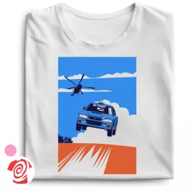 Rally ugratás autós női póló (fehér)