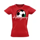 Hungaryball focis női póló (piros)