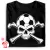 Skull FC focis női póló (fekete)