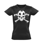 Skull FC focis női póló (fekete)