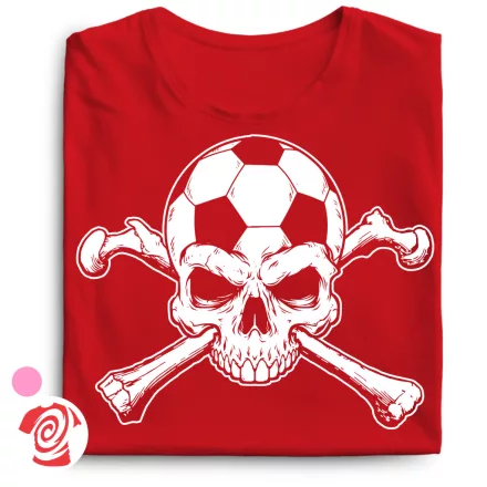 Skull FC focis női póló (piros)