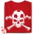 Skull FC focis női póló (piros)
