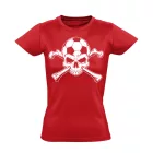 Skull FC focis női póló (piros)