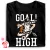 Goal high focis női póló (fekete)