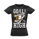 Goal high focis női póló (fekete)