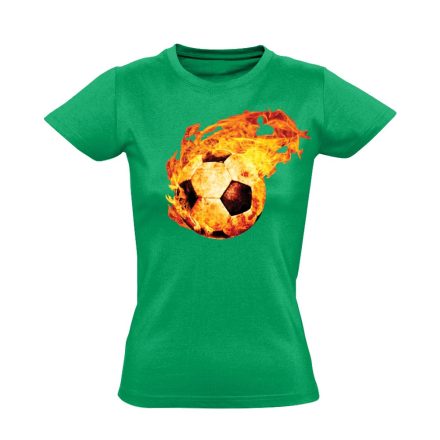 TűzGolyó focis női póló (zöld)
