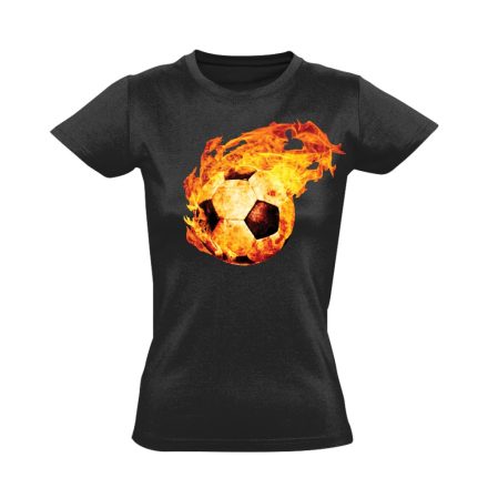TűzGolyó focis női póló (fekete)