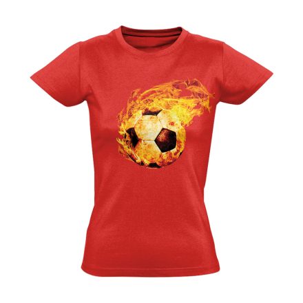 TűzGolyó focis női póló (piros)