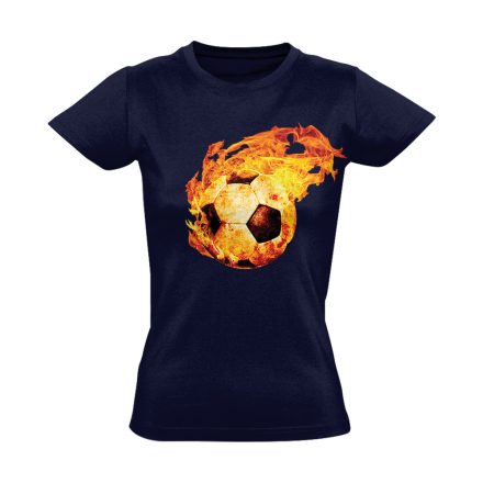 TűzGolyó focis női póló (tengerészkék)
