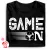 Game on focis női póló (fekete)