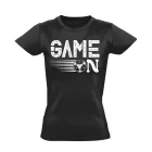 Game on focis női póló (fekete)