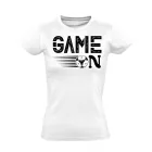 Game on focis női póló (fehér)