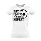 Soccer all day focis női póló (fehér)