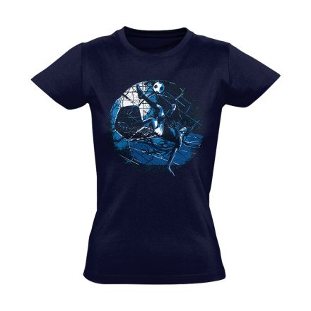KapásbólGól focis női póló (tengerészkék)