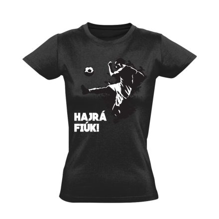 HajráFiúk focis női póló (fekete)