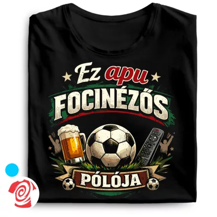 Apu focinézős pólója focis férfi póló (fekete)