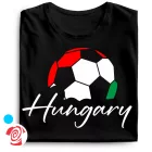 Hungaryball focis férfi póló (fekete)