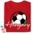 Hungaryball focis férfi póló (piros)