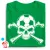 Skull FC focis férfi póló (zöld)