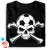 Skull FC focis férfi póló (fekete)