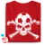 Skull FC focis férfi póló (piros)