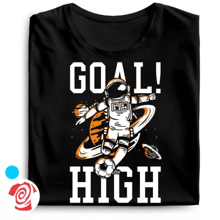 Goal high focis férfi póló (fekete)