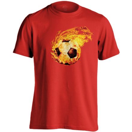 TűzGolyó focis férfi póló (piros)
