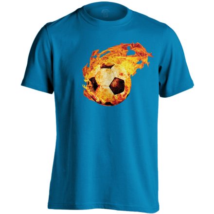 TűzGolyó focis férfi póló (zafírkék)