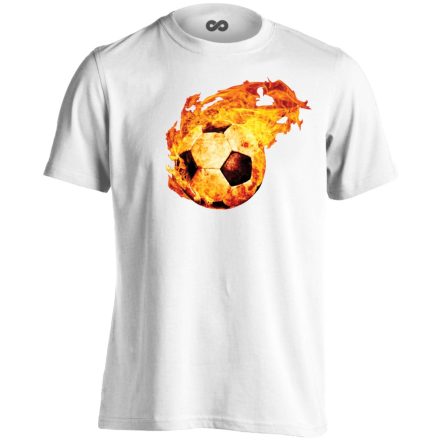 TűzGolyó focis férfi póló (fehér)